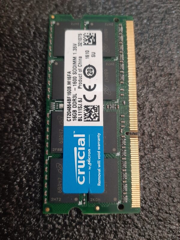 MEMORIA RAM DDR3L, 16GB, 12800, 1600MHZ PARA PORTATIL